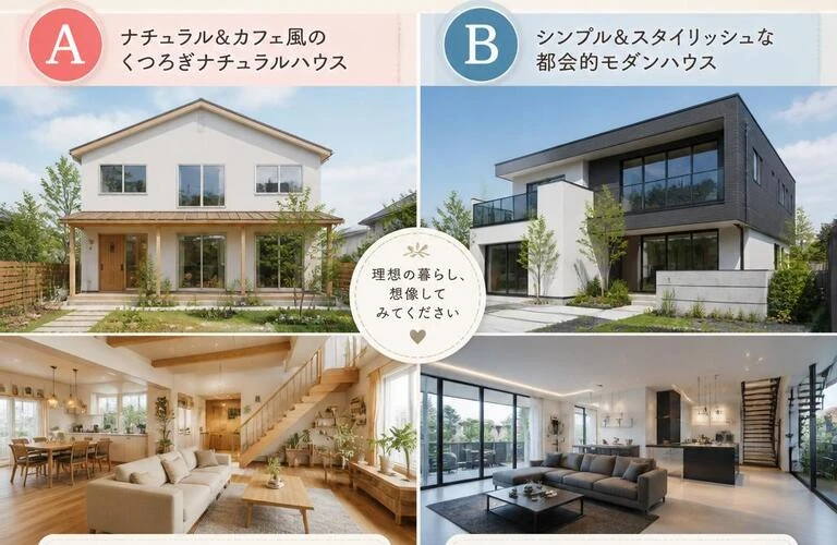 夢のマイホーム、どっちがあなたにピッタリ？